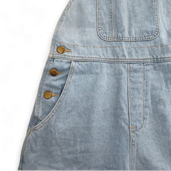 American Apparel Denim Short-Alls Medium Wash Indigo Size XS - Picture 5 of 9
